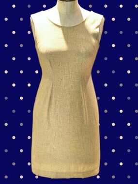 Petite Sophisticate- Casual Women's Dress | Tan Linen Blend | Sleeveless | Sze 0